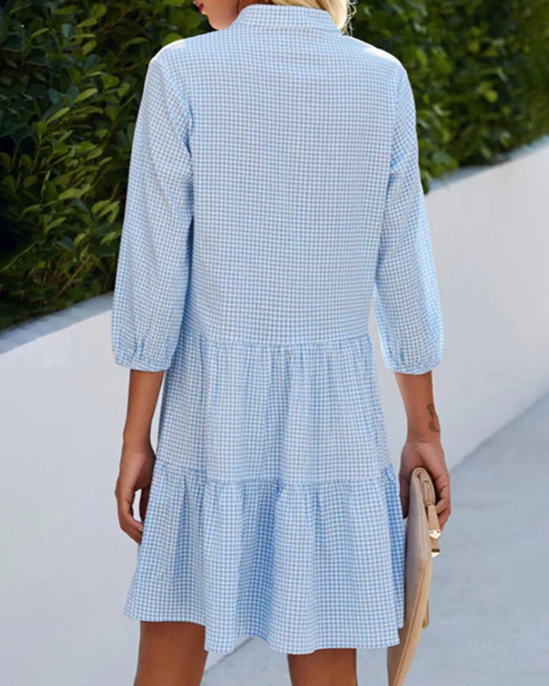 Lorraine Women's Dress | Classic Check Summer Style, Relaxed Fit 5