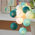 Luna Guirlande Lumineuse | Boules en Coton, Multicolore, Sans Fil 11