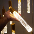 Lustre Cylindrique Lustreau | Verre Éclairé, Ambiance Chaleureuse 2