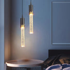 Lustre Cylindrique Lustreau | Verre Éclairé, Ambiance Chaleureuse 3