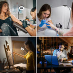 Lysia Lampe de Bureau LED | 3 Modes de Couleur, Bras Flexible en Cygne 6
