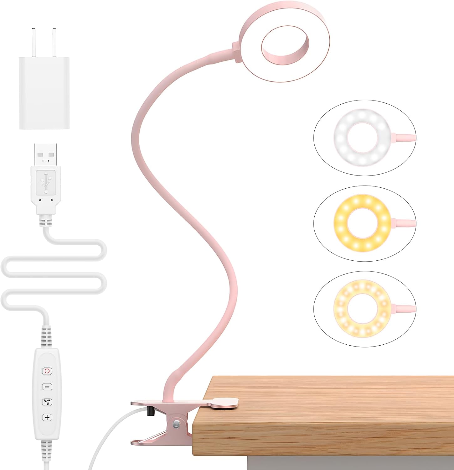 Lysia Lampe de Bureau LED | 3 Modes de Couleur, Bras Flexible en Cygne 7