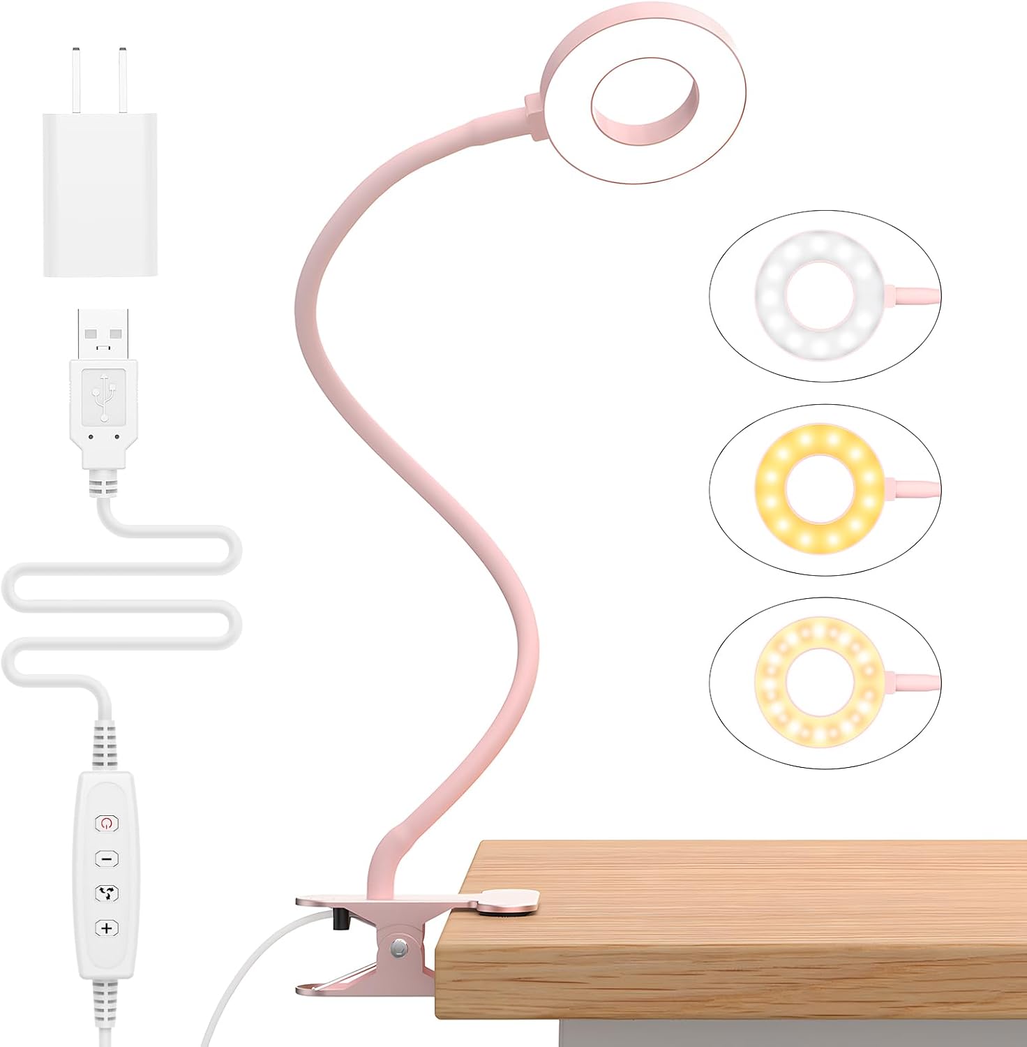 Lysia Lampe de Bureau LED | 3 Modes de Couleur, Bras Flexible en Cygne 9