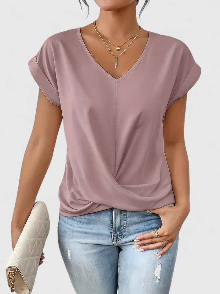M Stylish Women's Top | V-Neck, Chic Twist Detail 0