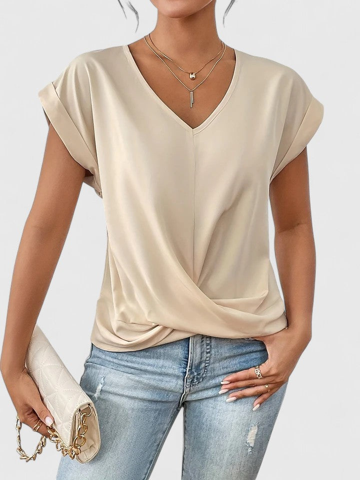 M Stylish Women's Top | V-Neck, Chic Twist Detail 1