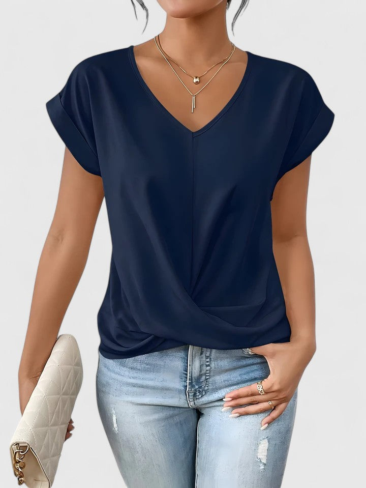M Stylish Women's Top | V-Neck, Chic Twist Detail 6