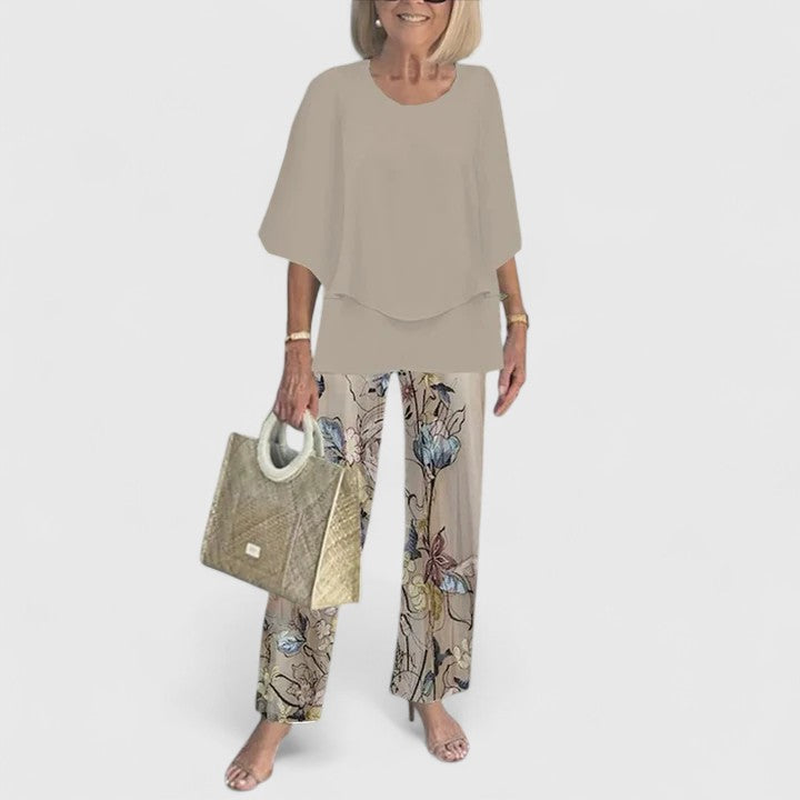 M Women's Casual Pant Sets | Chic Printed Top and Trousers 4