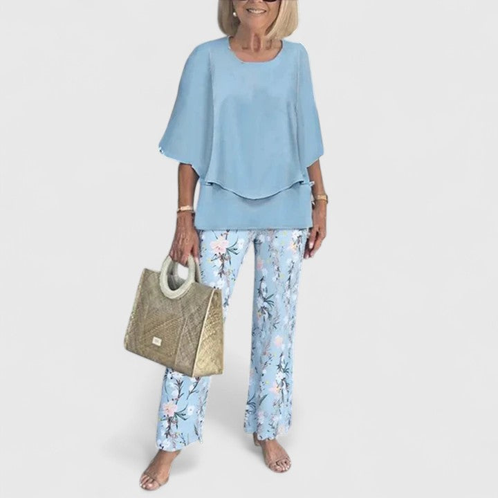 M Women's Casual Pant Sets | Chic Printed Top and Trousers 6