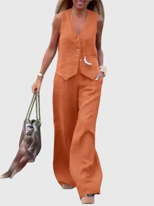 Mabel Women's Two-Piece Set | Lightweight Fabric, Elegant Design 2