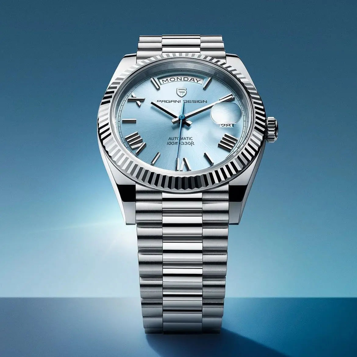 Maro Montre Automatique Homme | Acier Inoxydable, Calendrier 0