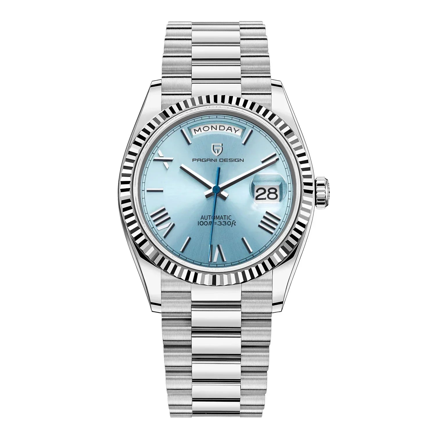 Maro Montre Automatique Homme | Acier Inoxydable, Calendrier 1