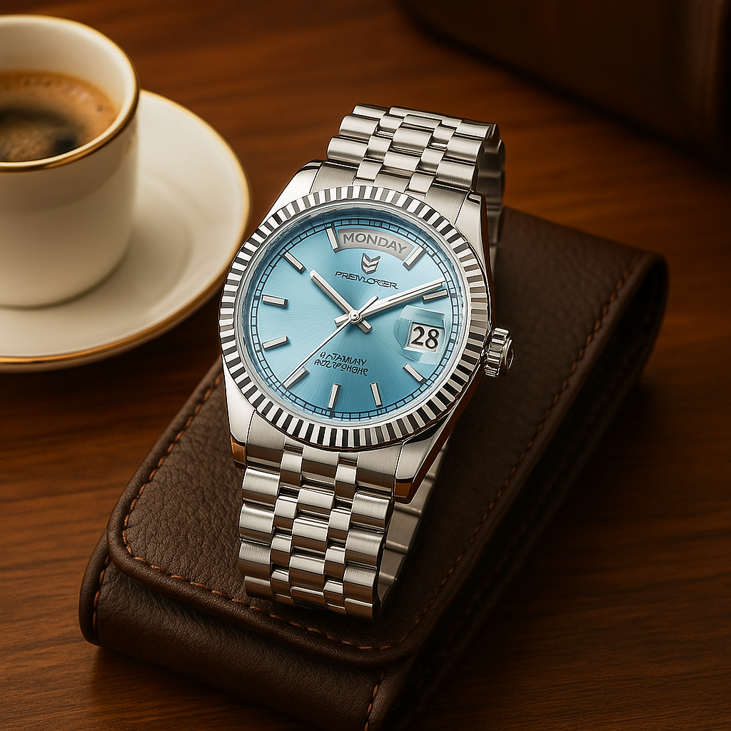 Maro Montre Automatique Homme | Acier Inoxydable, Calendrier 5