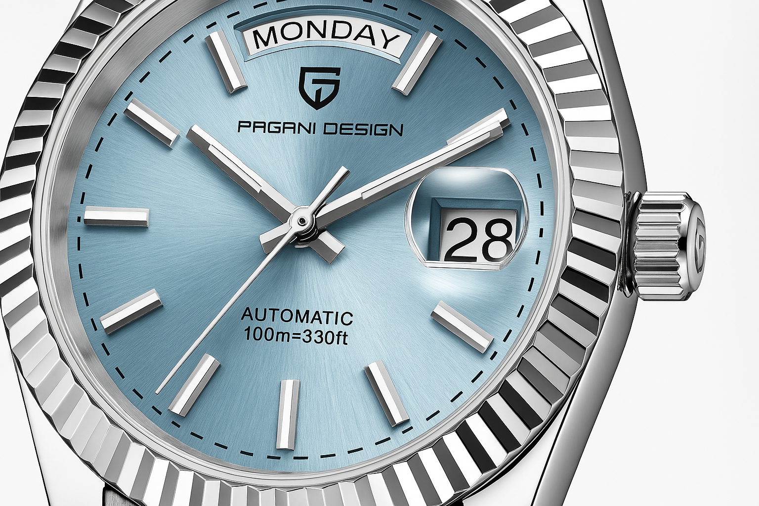 Maro Montre Automatique Homme | Acier Inoxydable, Calendrier 6