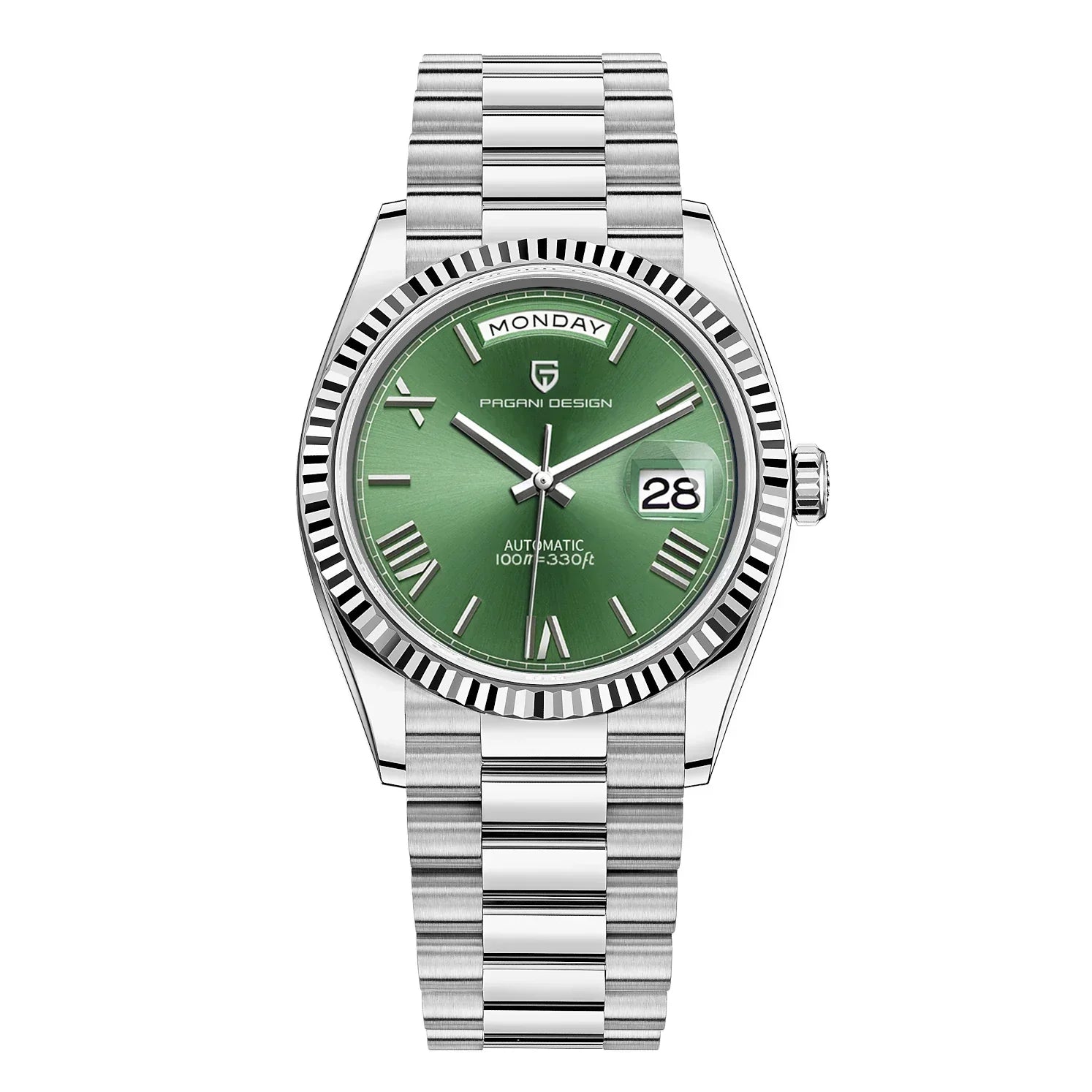Maro Montre Automatique Homme | Acier Inoxydable, Calendrier 9