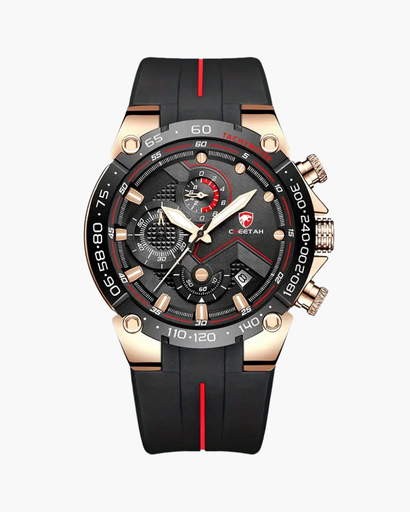 Maxime Montre Chronographe Homme | Bracelet Silicone Bleu Multifonction 1