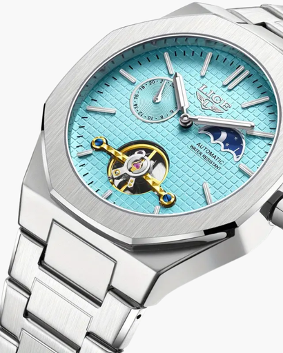 Maxime Montre Homme Automatique | Cadran Squelette Ajouré, Bracelet Intégré 4