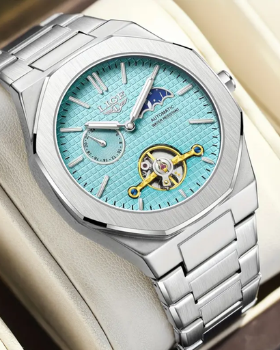 Maxime Montre Homme Automatique | Cadran Squelette Ajouré, Bracelet Intégré 5