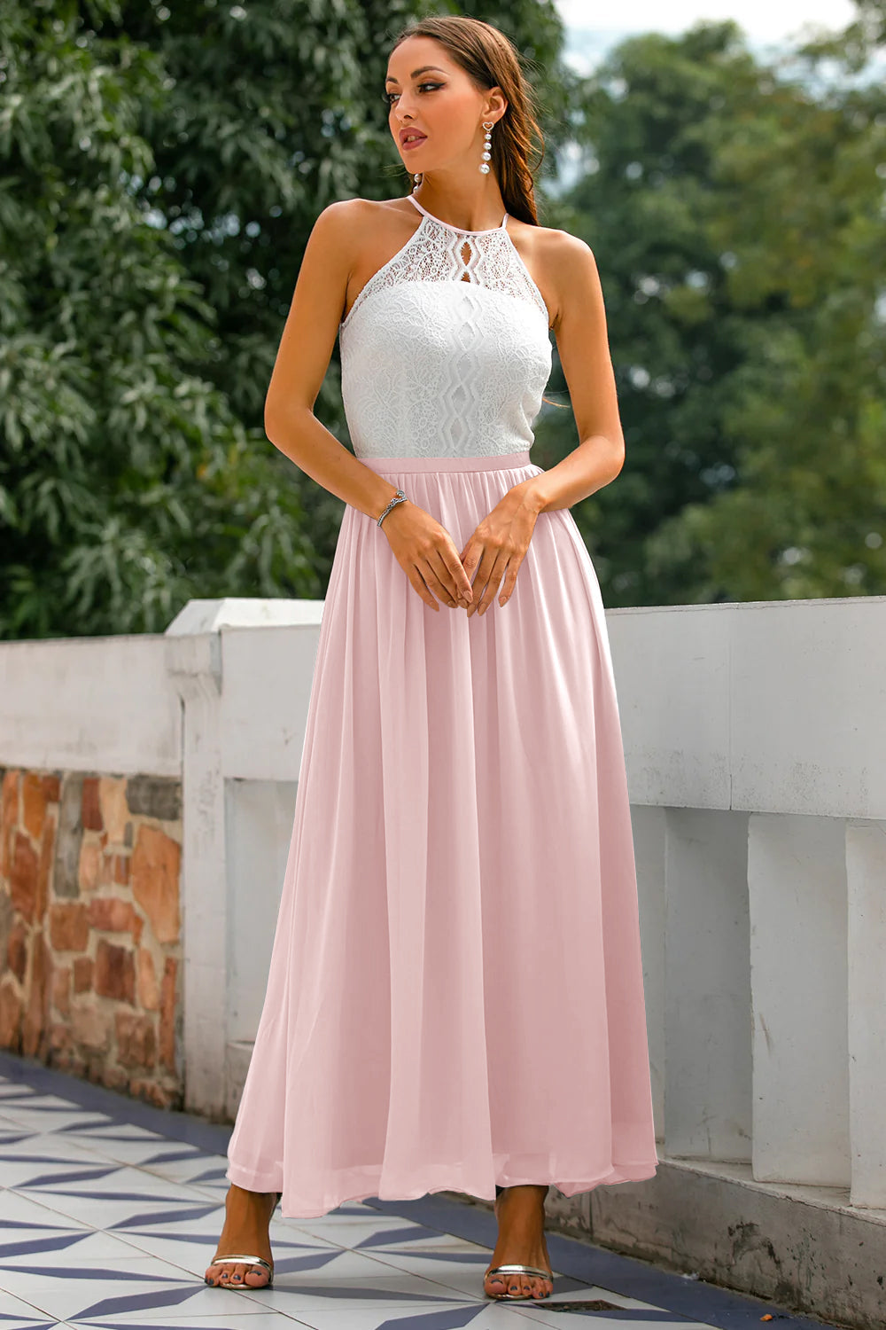 Mia Women's Maxi Dress | Elegant Halter Neckline 11