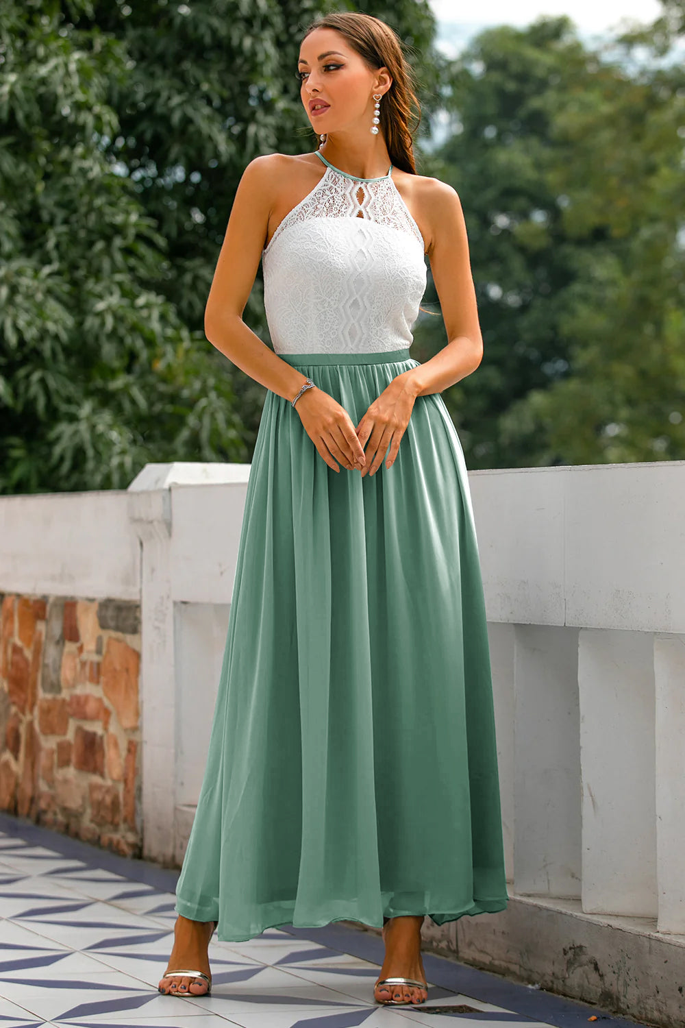 Mia Women's Maxi Dress | Elegant Halter Neckline 12