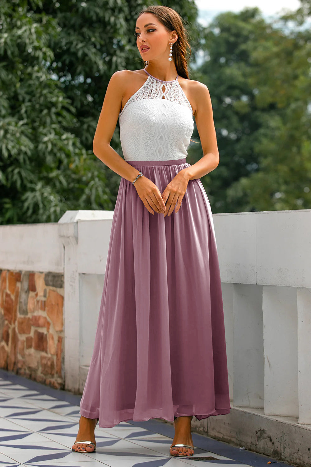Mia Women's Maxi Dress | Elegant Halter Neckline 13