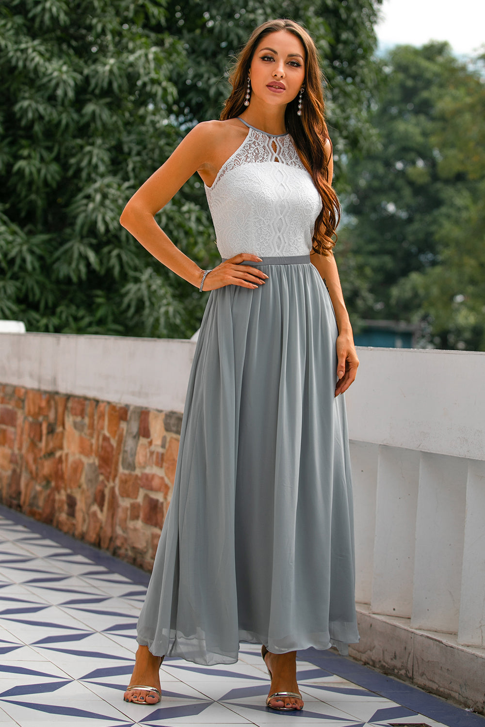 Mia Women's Maxi Dress | Elegant Halter Neckline 4
