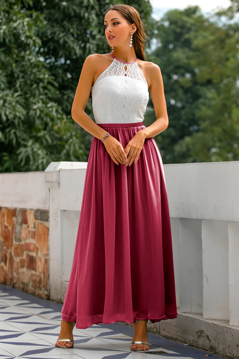 Mia Women's Maxi Dress | Elegant Halter Neckline 6