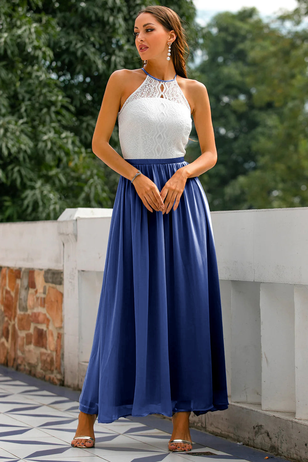 Mia Women's Maxi Dress | Elegant Halter Neckline 8