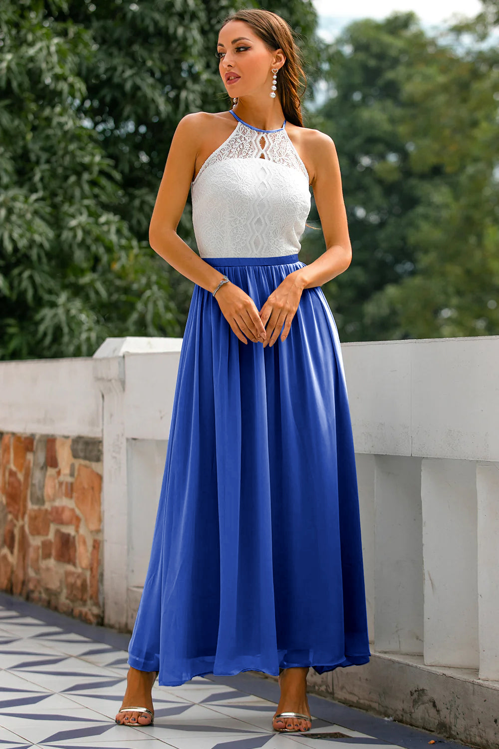 Mia Women's Maxi Dress | Elegant Halter Neckline 9
