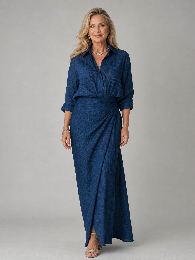 Mira Women's Maxi Dress | Lightweight Fabric, Elegant Wrap Front 0
