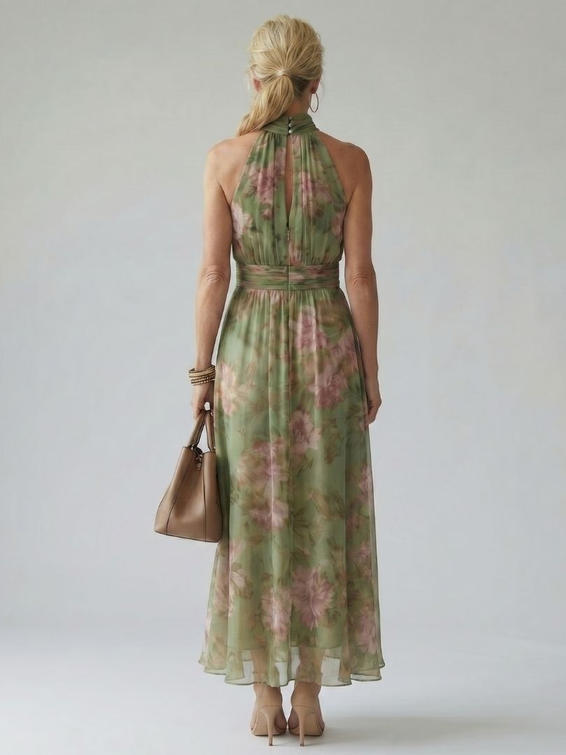 Mirelle Women's Midi Dress | Floral Halter, Lightweight Summer Style 3