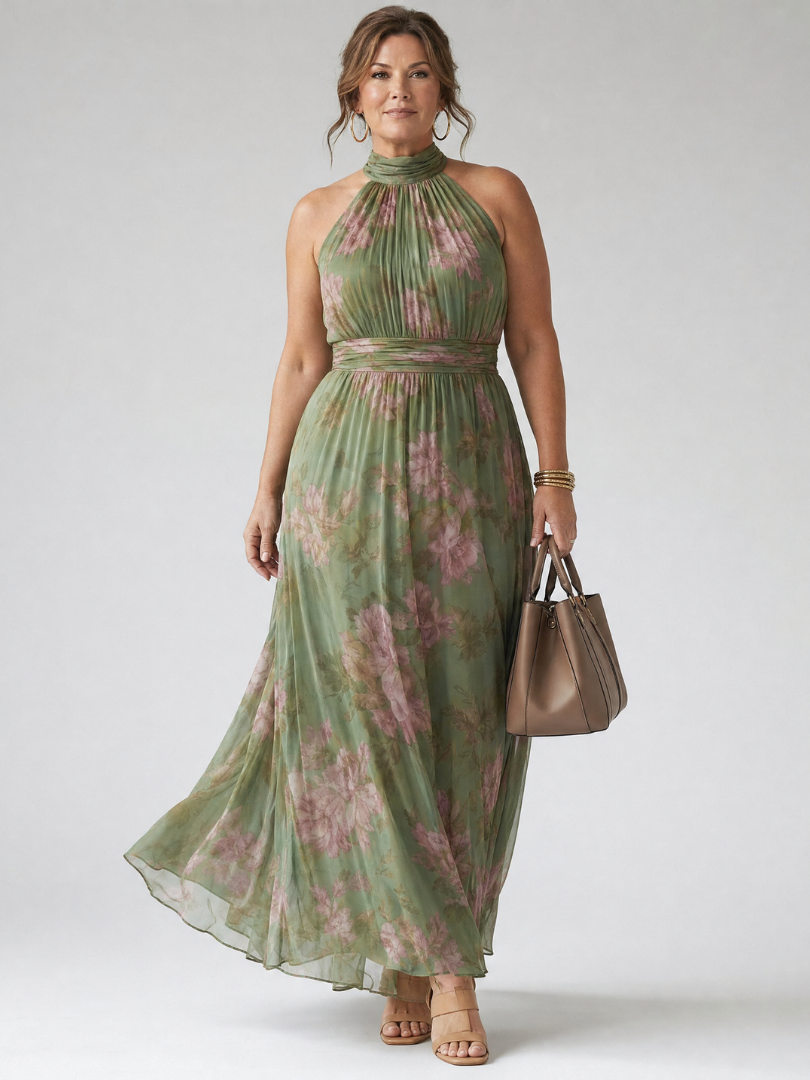 Mirelle Women's Midi Dress | Floral Halter, Lightweight Summer Style 5