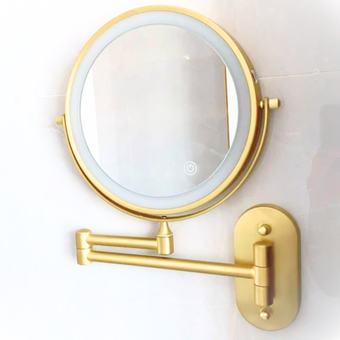 Miroir LumiAura | Miroir de Maquillage Lumineux avec Grossissement 3x et Éclairage Réglable 1