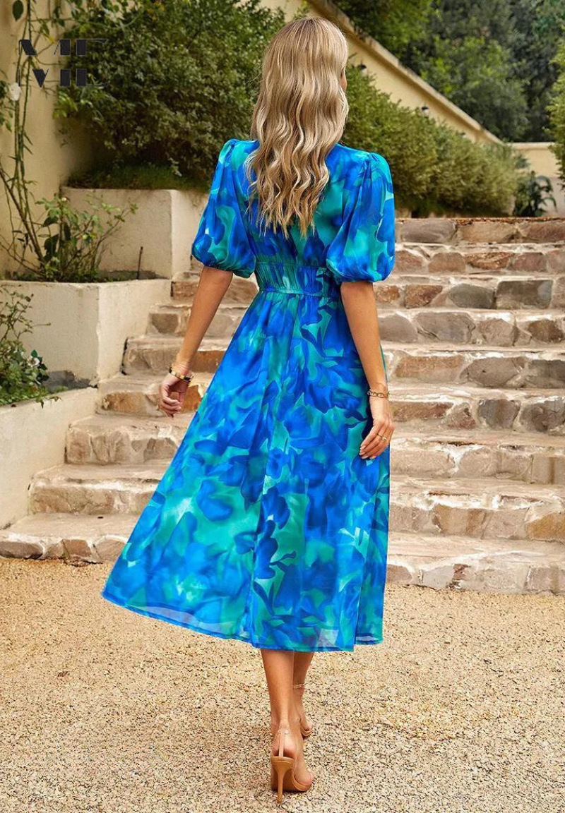 Monica Women's Dress | Lightweight Floral Design, Elegant Summer Style 6