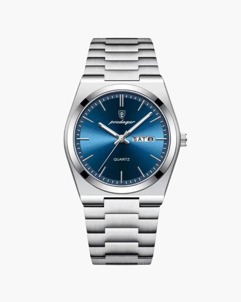 Montre Homme Alexis | Acier Inoxydable, Cadran Noir ou Blanc Argenté 2