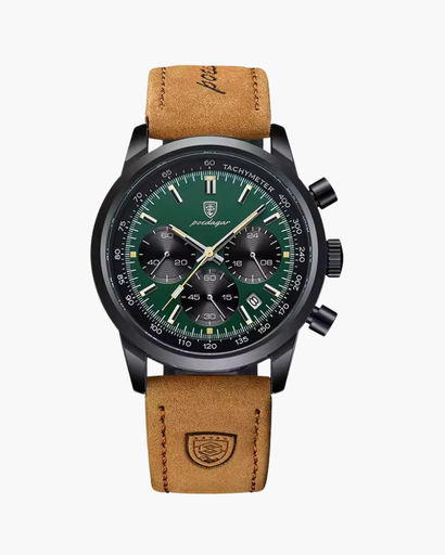 Montre Homme Chronographe | Cuir Véritable, Style Classique 2