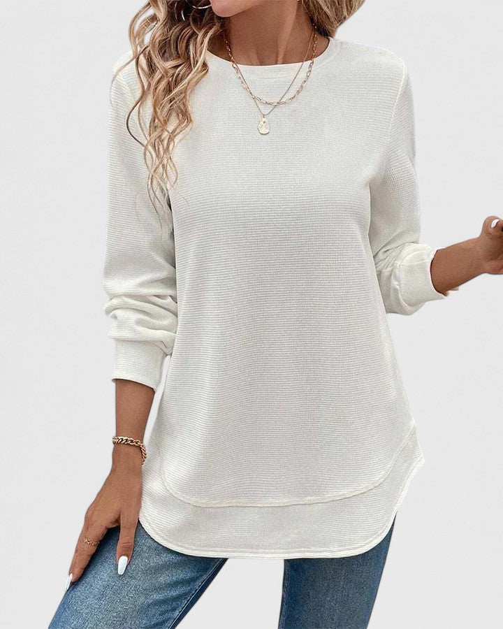Nadyalyn Women's Top | Soft Fabric, Versatile O-Neck Design 0