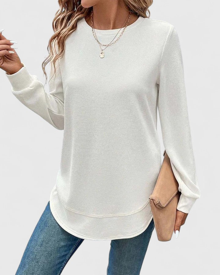 Nadyalyn Women's Top | Soft Fabric, Versatile O-Neck Design 3