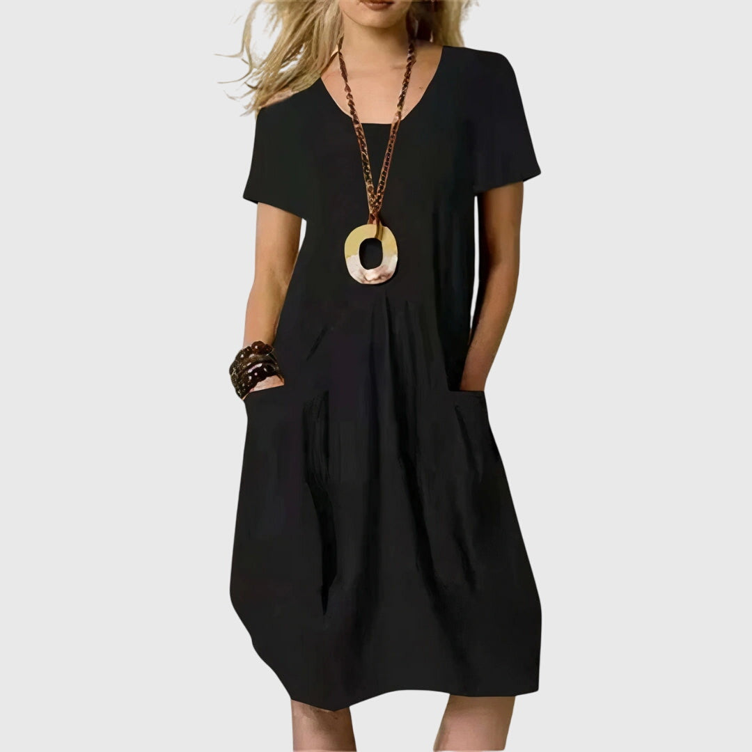 Naomi Women's Casual Dress | A-Line Design with Pockets 1
