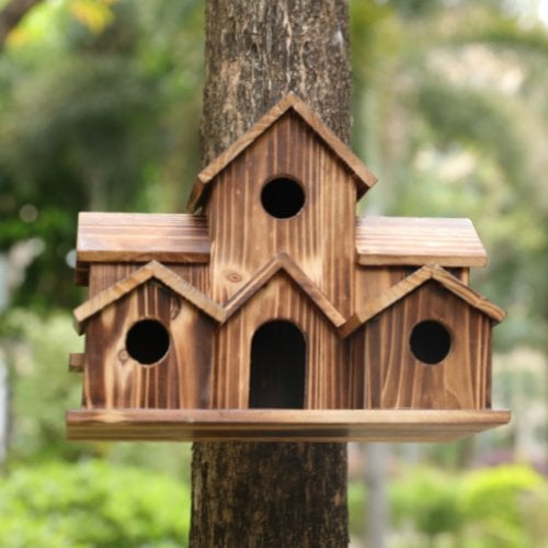 Nichoir Oiseau en Bois | Design Naturel, Résistant aux Intempéries 2