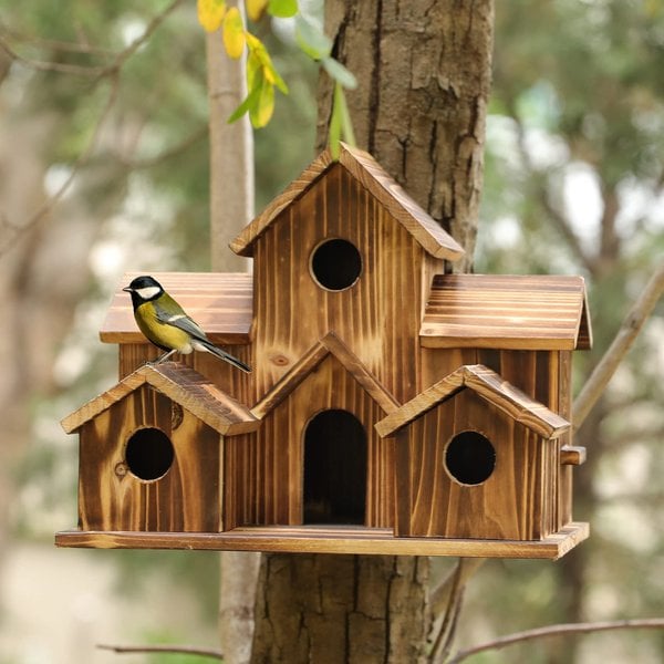 Nichoir Oiseau en Bois | Design Naturel, Résistant aux Intempéries 3