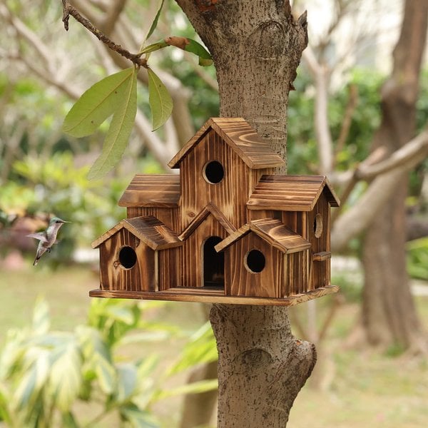 Nichoir Oiseau en Bois | Design Naturel, Résistant aux Intempéries 7