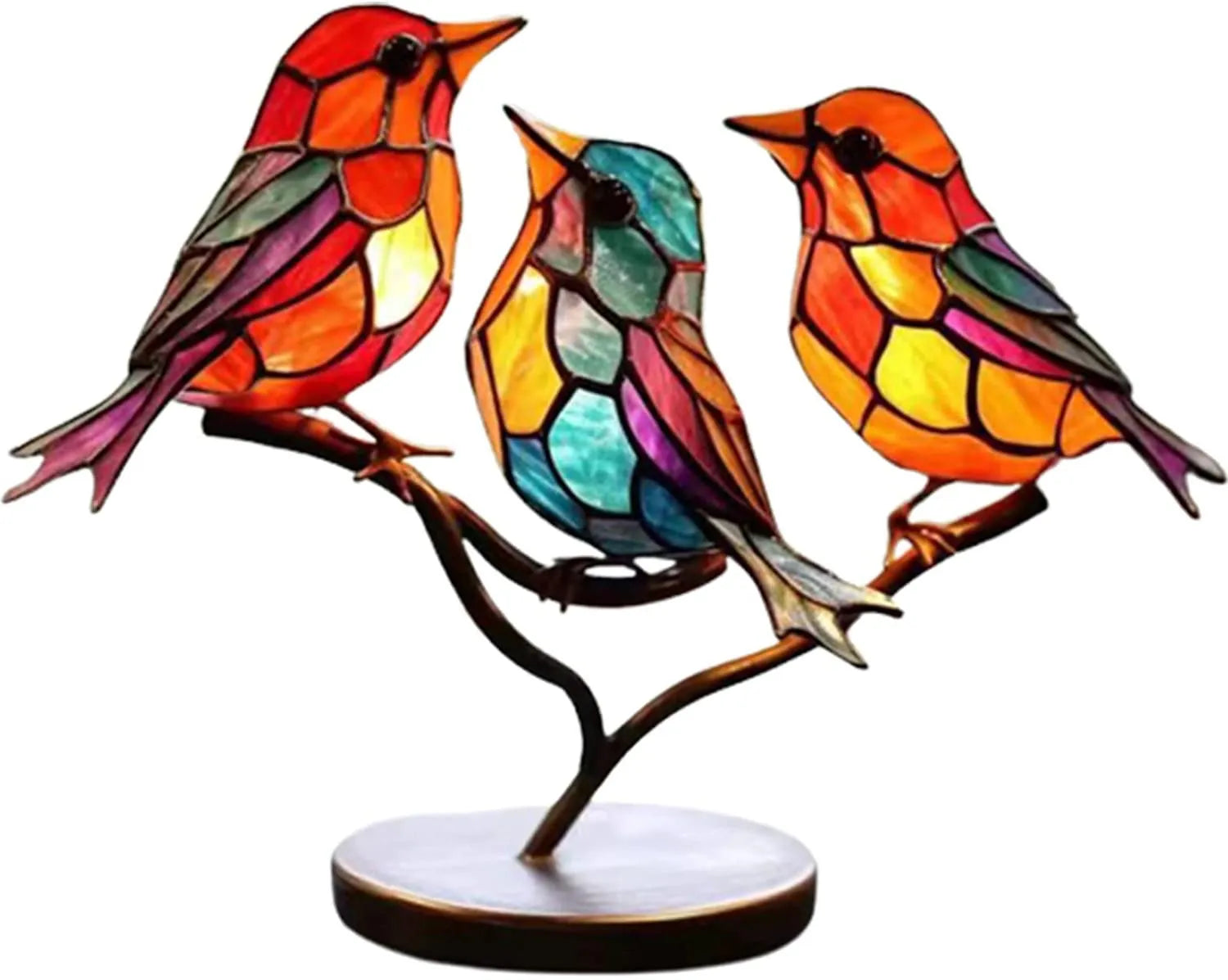 Oiseaux Colorés Sculpture Décorative | Artisans, Élégante et Vibrante 2