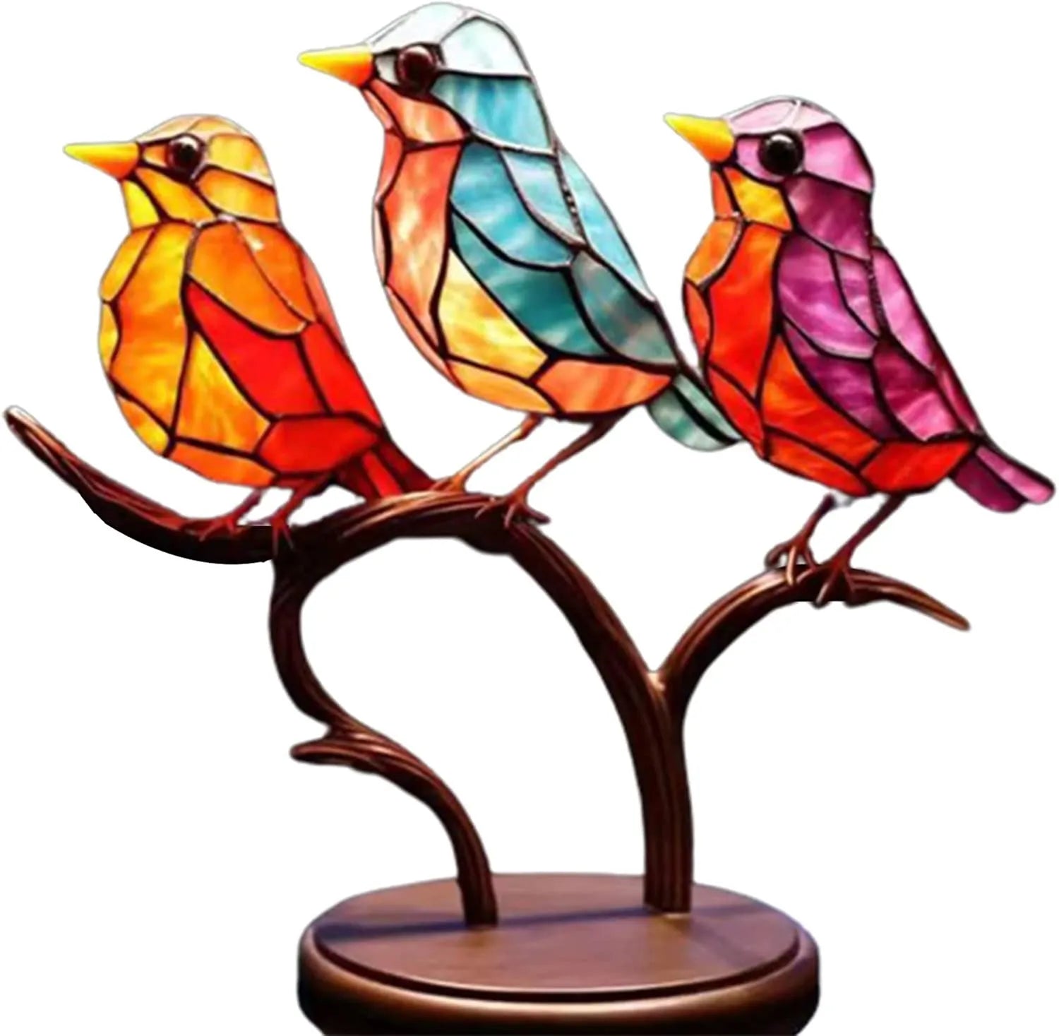 Oiseaux Colorés Sculpture Décorative | Artisans, Élégante et Vibrante 3