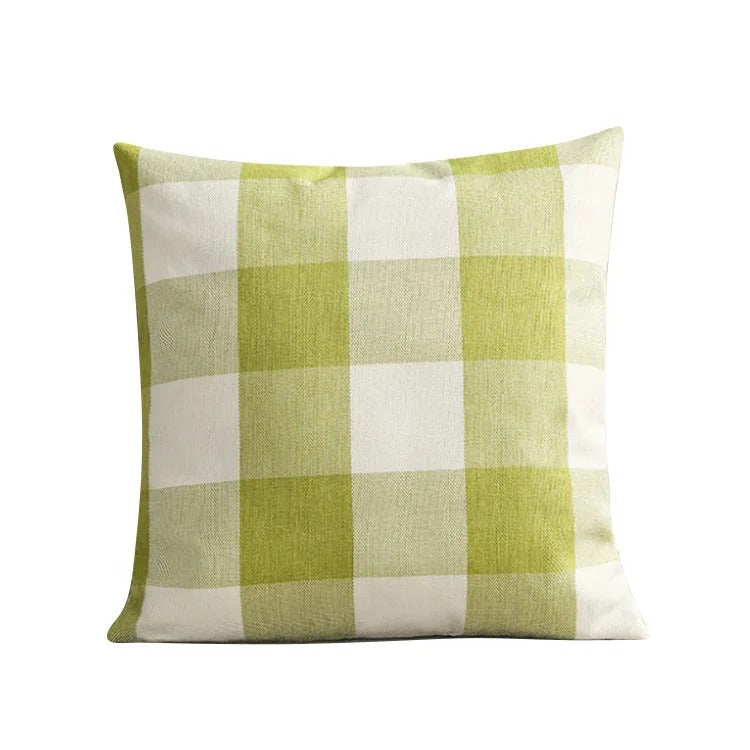Olivier Taie d'Oreiller | Motif Carreaux Automnal, Doux en Coton-Polyester 0