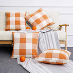Olivier Taie d'Oreiller | Motif Carreaux Automnal, Doux en Coton-Polyester 1