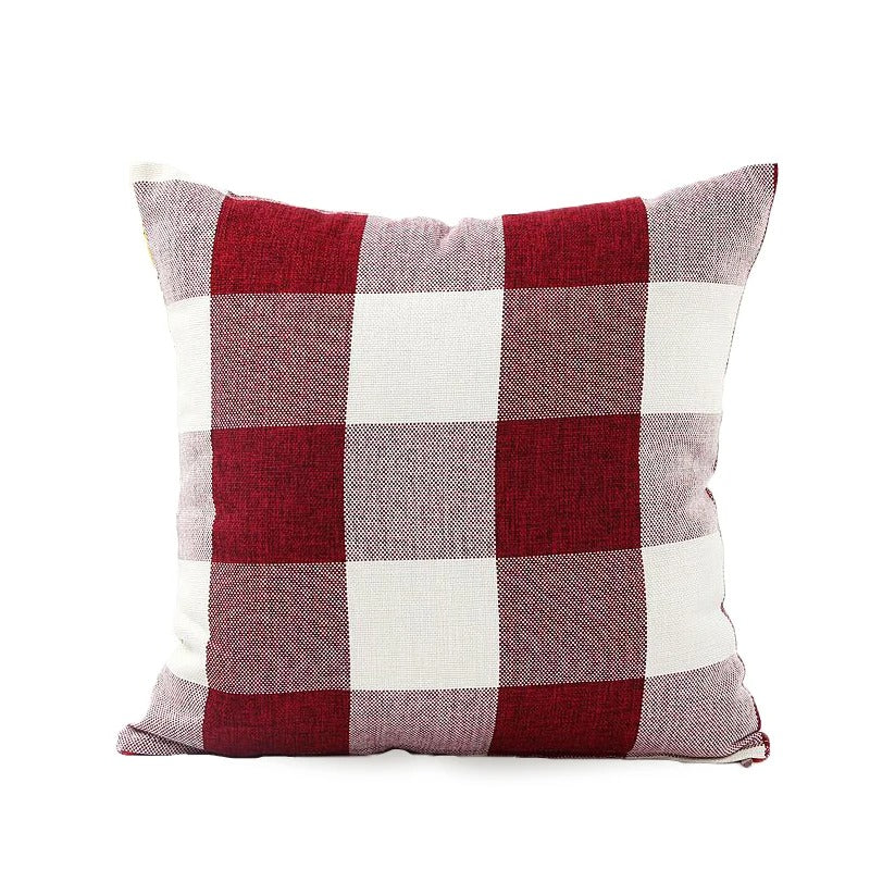 Olivier Taie d'Oreiller | Motif Carreaux Automnal, Doux en Coton-Polyester 4