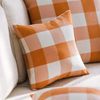 Olivier Taie d'Oreiller | Motif Carreaux Automnal, Doux en Coton-Polyester 6