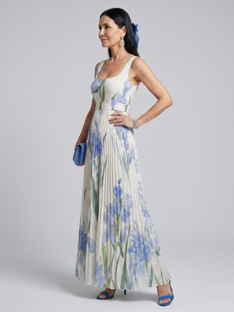 Oriana Women's Midi Dress | Floral Print, Lightweight, Sleeveless 1