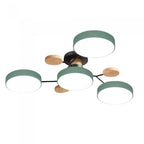 Plafonnier LED Néo | Design Scandinave Métal Bois Acrylique, Luminaire Épuré pour Salon 0