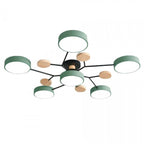 Plafonnier LED Néo | Design Scandinave Métal Bois Acrylique, Luminaire Épuré pour Salon 10